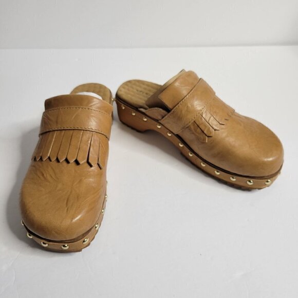 KELSI DAGGER Leather Hobby Studded Clogs Women Size 5.5 - Picture 5 of 14